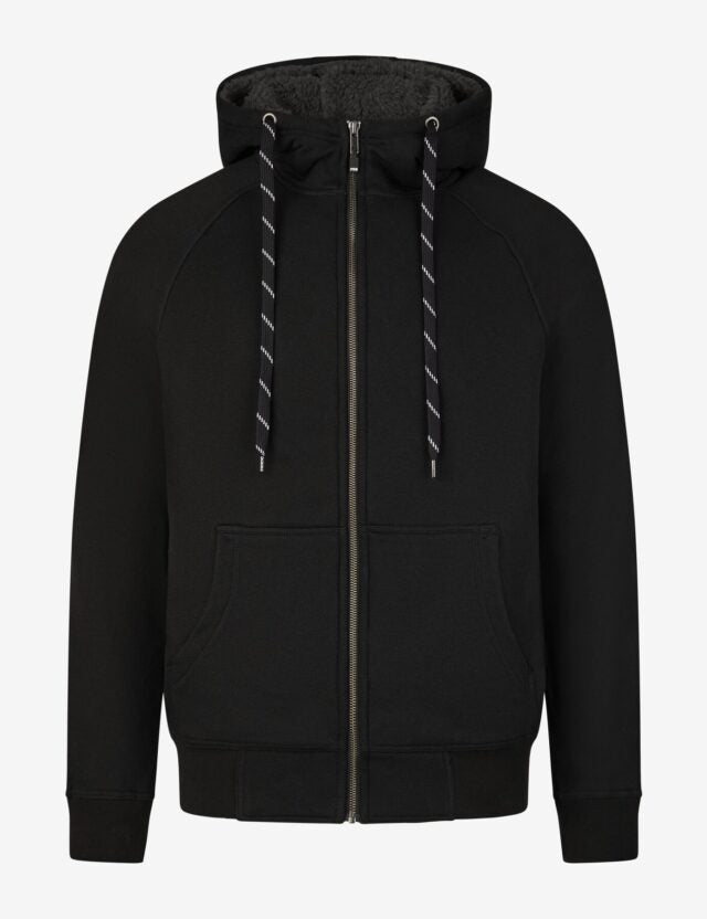 FHB original, JÖRG Sweater-Jacke mit Kapuze und Webpelz