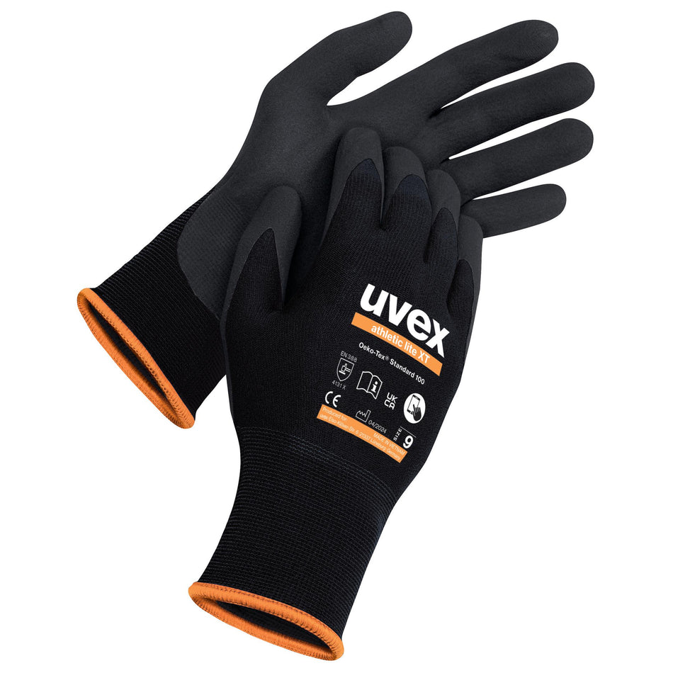 10 Paar - uvex athletic lite xt Montagehandschuh touchscreenfähig