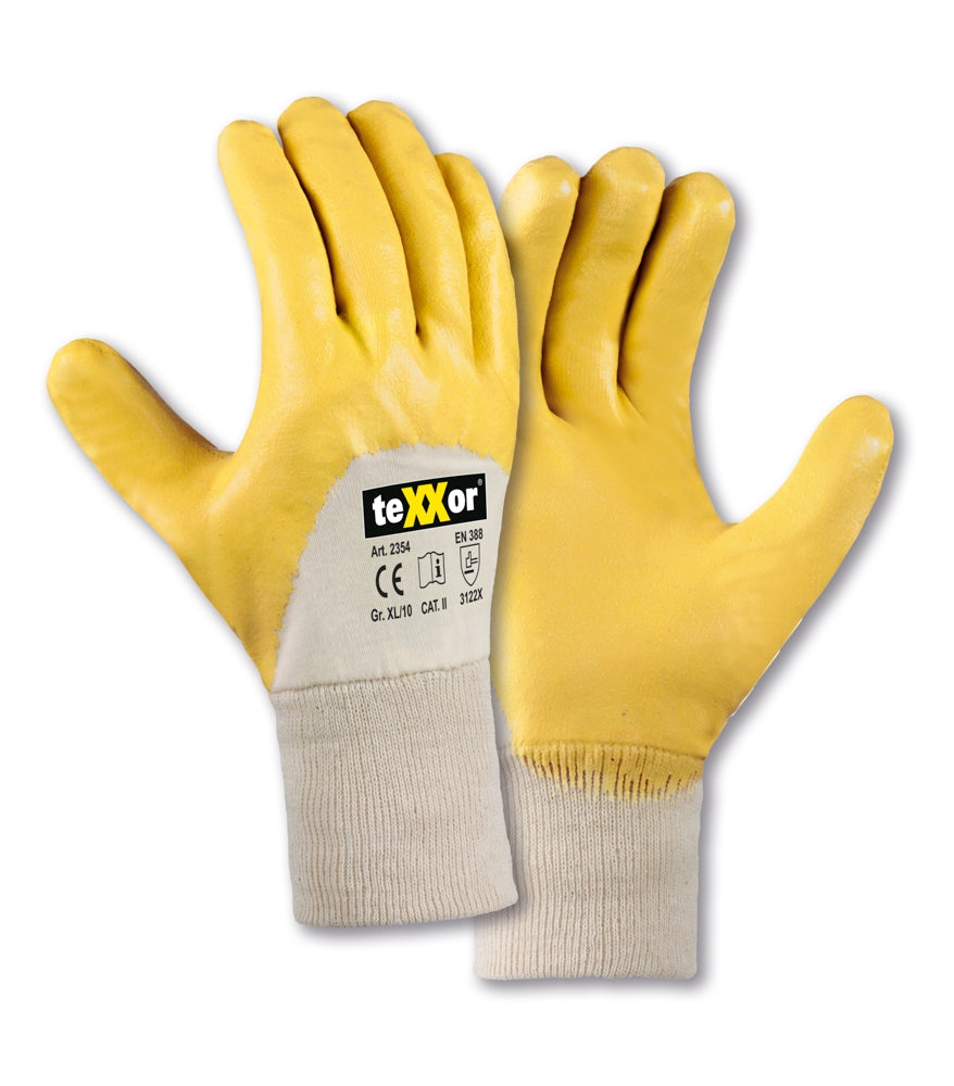 teXXor® Nitril-Handschuhe STRICKBUND 12Paar