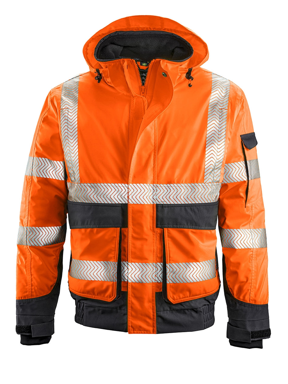 4PROTECT® Warn-Wetterschutz-Blouson NEWARK leuchtorange grau