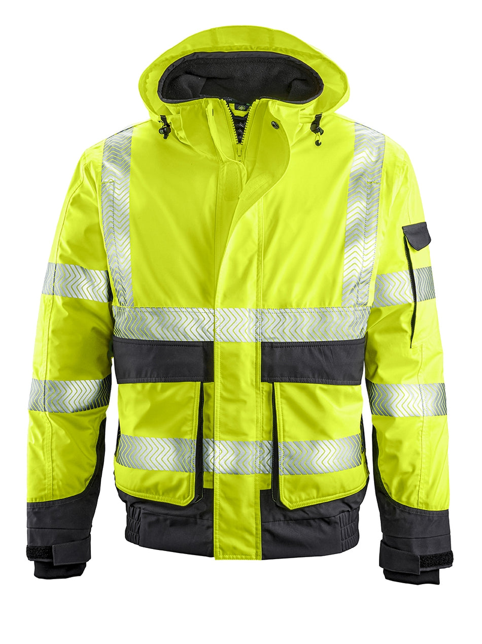 4PROTECT® Warn-Wetterschutz-Blouson NEWARK leuchtgelb grau