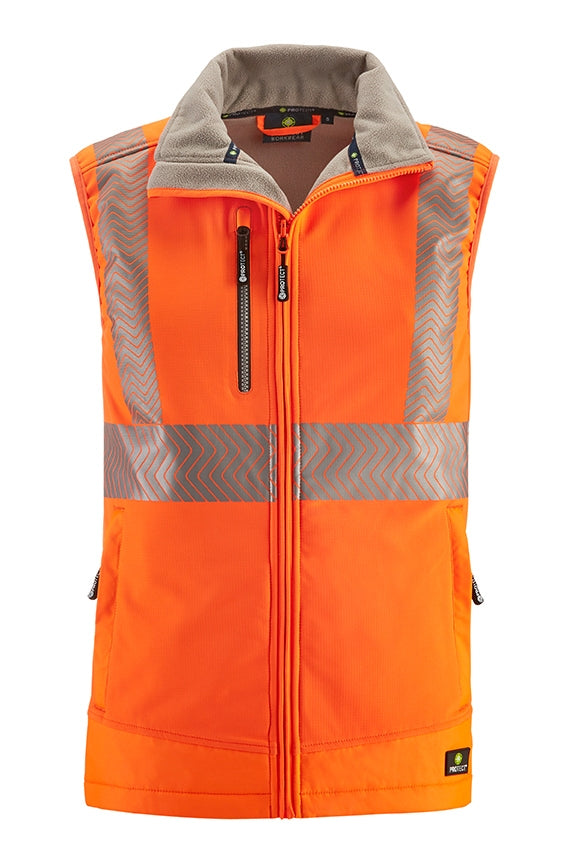 4PROTECT® Warnschutz-Softshellweste PARAMUS leuchtorange