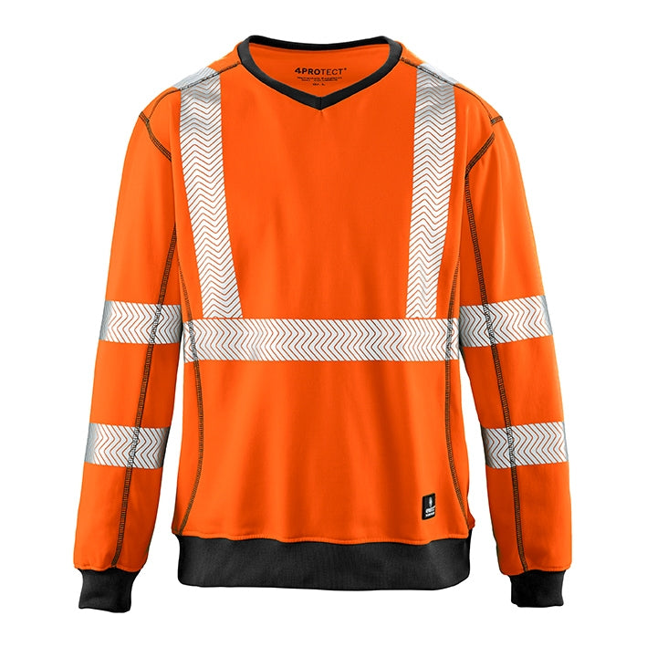 4PROTECT® Warnschutz-Sweatshirt COLUMBUS leuchtorange