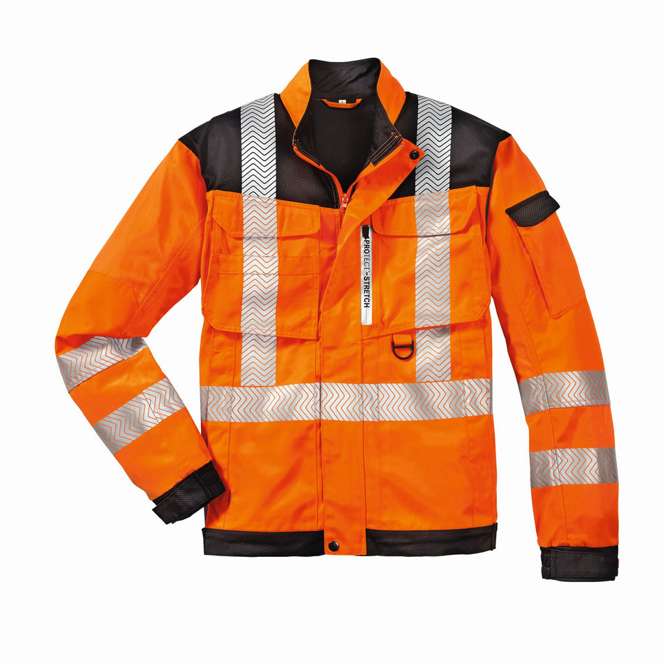 4PROTECT® Warnschutz-Bundjacke KENTUCKY leuchtorange grau