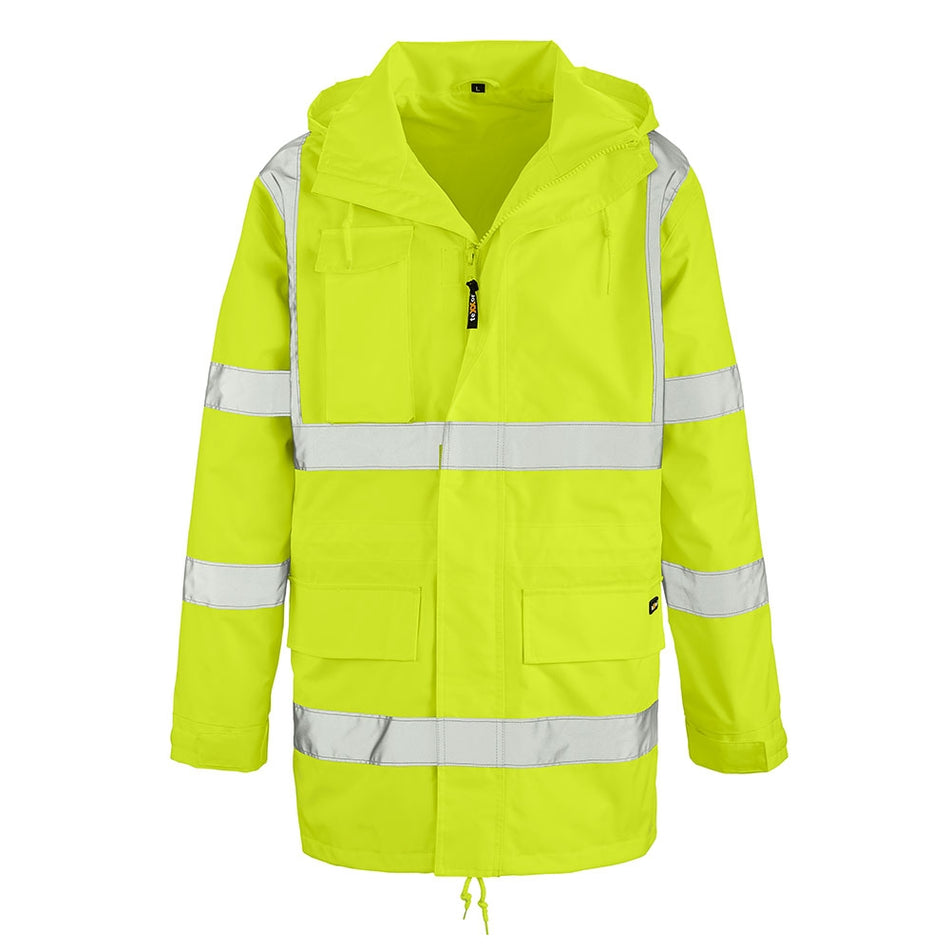 teXXor® Warnschutz-Regenjacke BARRIE leuchtgelb