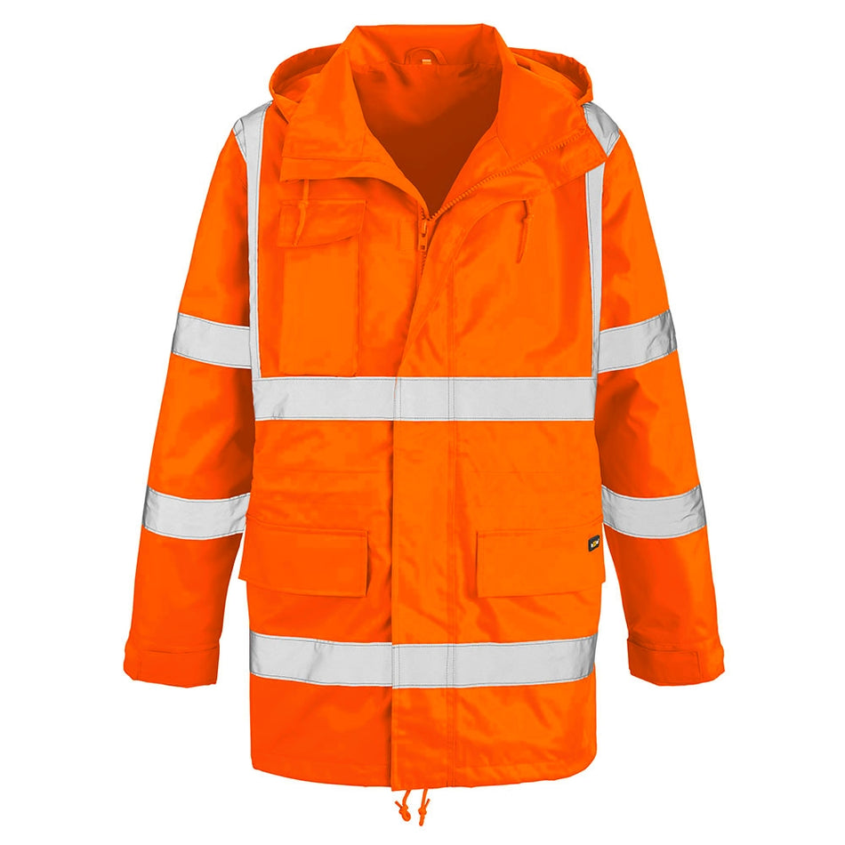 teXXor® Warnschutz-Regenjacke BARRIE leuchtorange