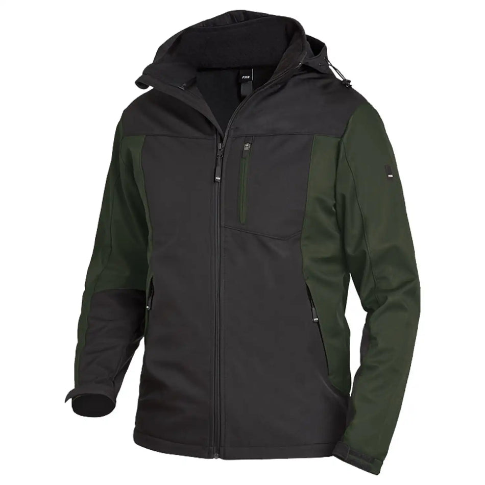 FHB JANNIK Softshelljacke, oliv-schwarz