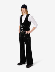 FHB original, GUSTAV Zunfthose Trenkercord Dreidraht m. Echtleder