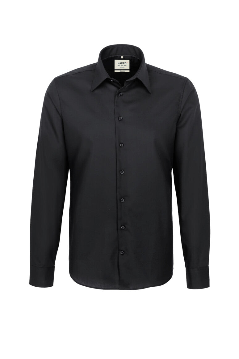 HAKRO Hemd Business Regular - schwarz