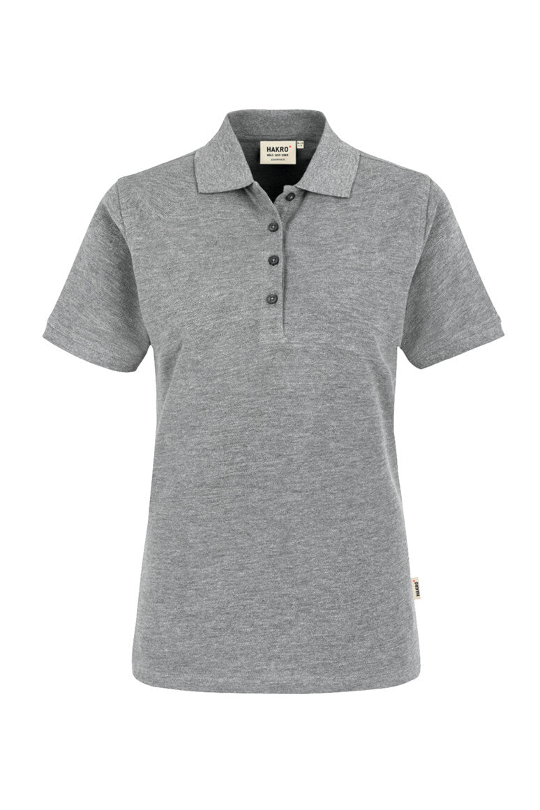 HAKRO Damen Poloshirt Classic - grau meliert