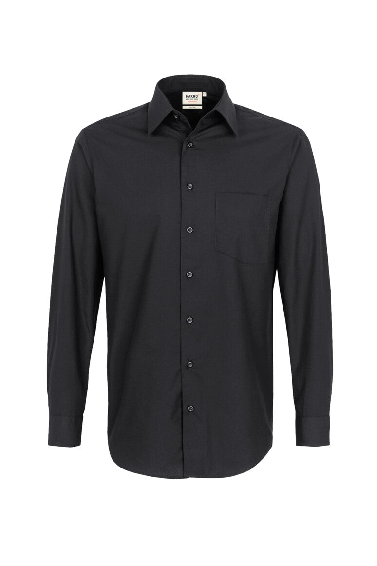 HAKRO Hemd MIKRALINAR® Comfort - schwarz