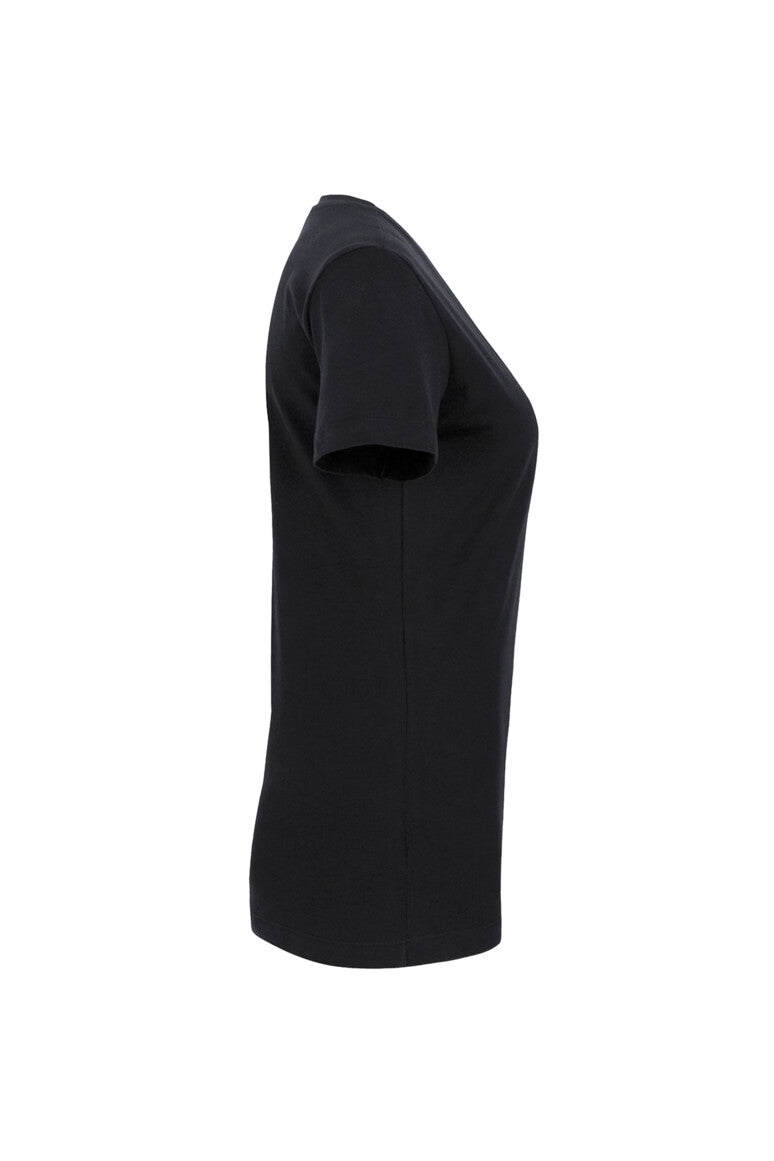 HAKRO Damen V-Shirt Classic - schwarz