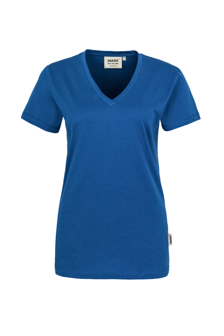 HAKRO Damen V-Shirt Classic 126 royalblau