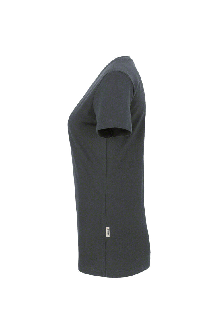 HAKRO Damen V-Shirt Classic - anthrazit
