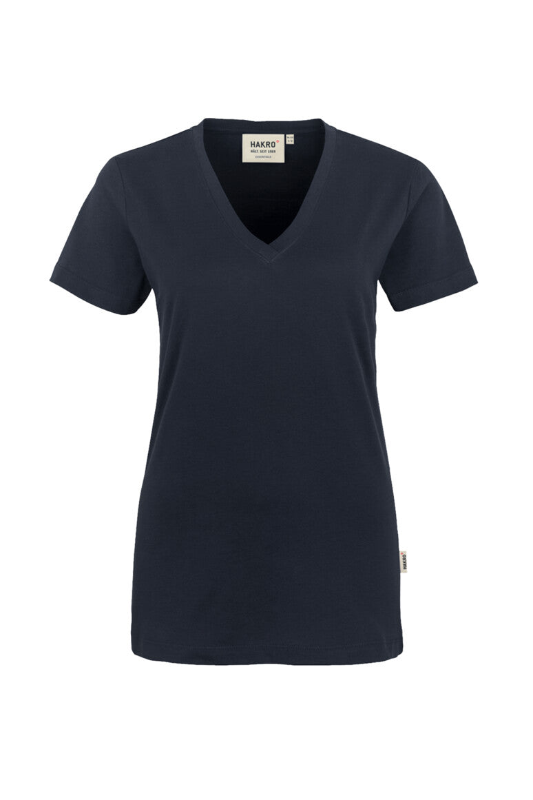 HAKRO Damen V-Shirt Classic - tinte