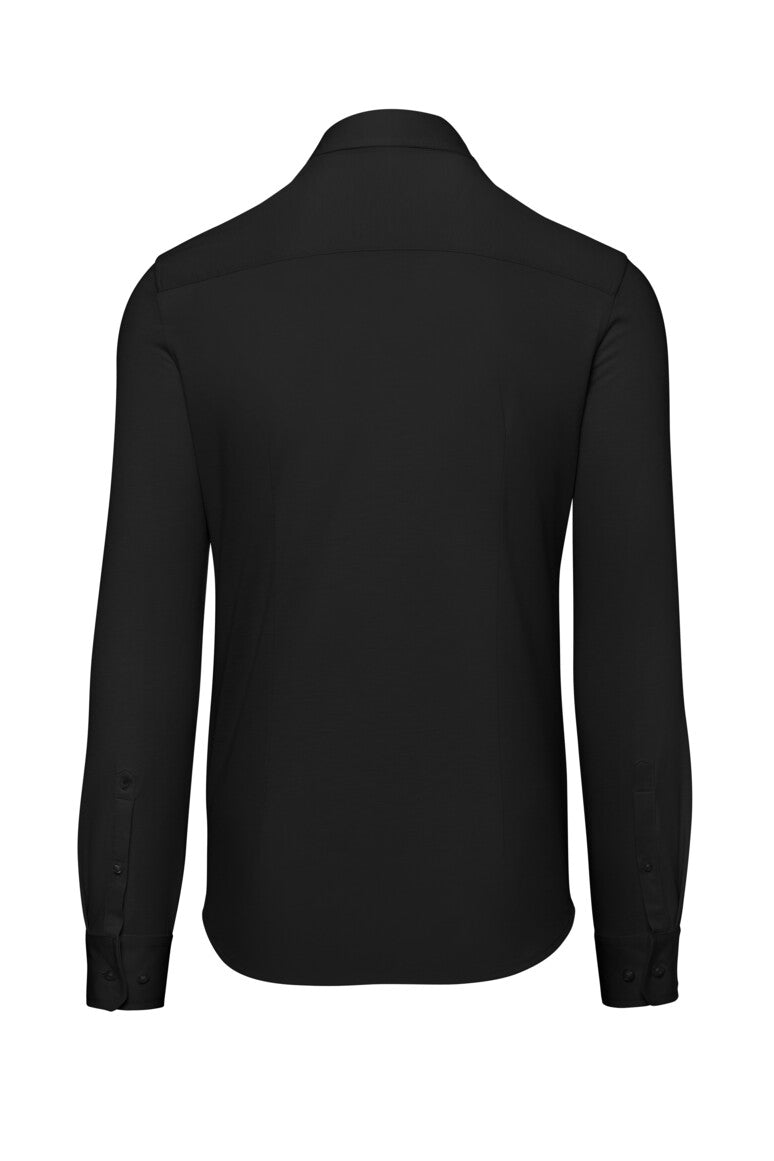 HAKRO Hemd Natural Stretch Regular - schwarz