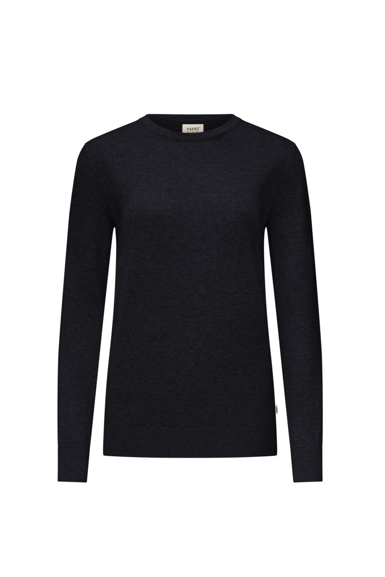 HAKRO Damen Pullover Premium-Baumwolle - schwarz