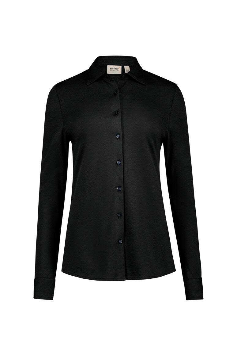 HAKRO COTTON TEC® Bluse - schwarz