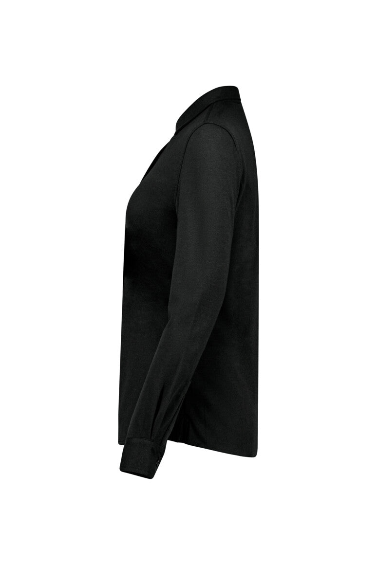 HAKRO COTTON TEC® Bluse - schwarz