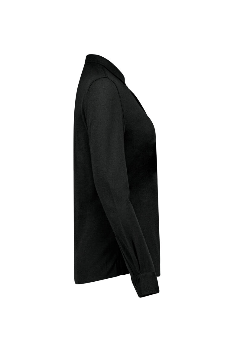 HAKRO COTTON TEC® Bluse - schwarz