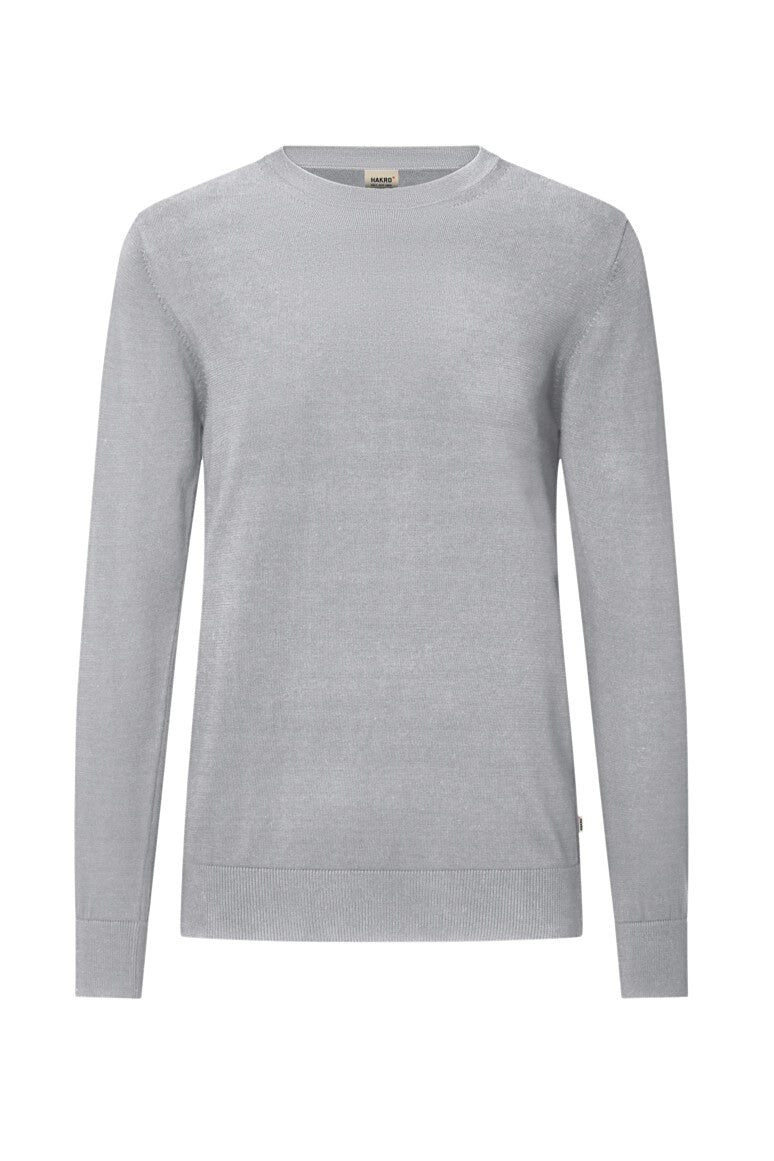 HAKRO Pullover Premium-Baumwolle - grau meliert