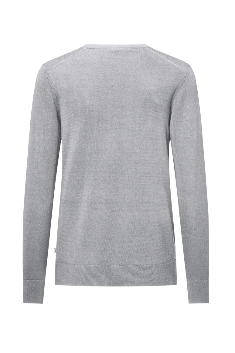 HAKRO Pullover Premium-Baumwolle - grau meliert