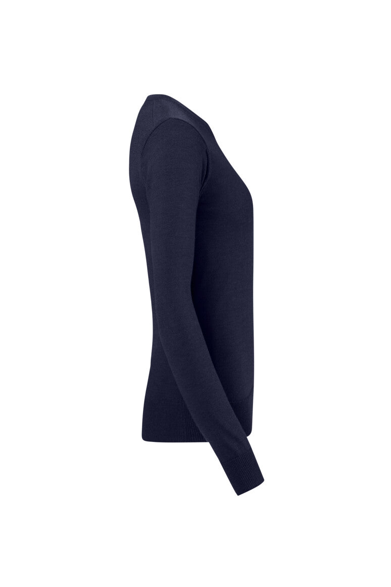 HAKRO Damen Pullover Merino-Wolle - tinte