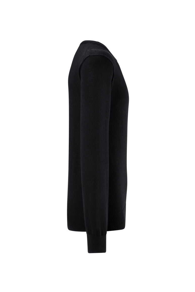 HAKRO Pullover Merino-Wolle - schwarz