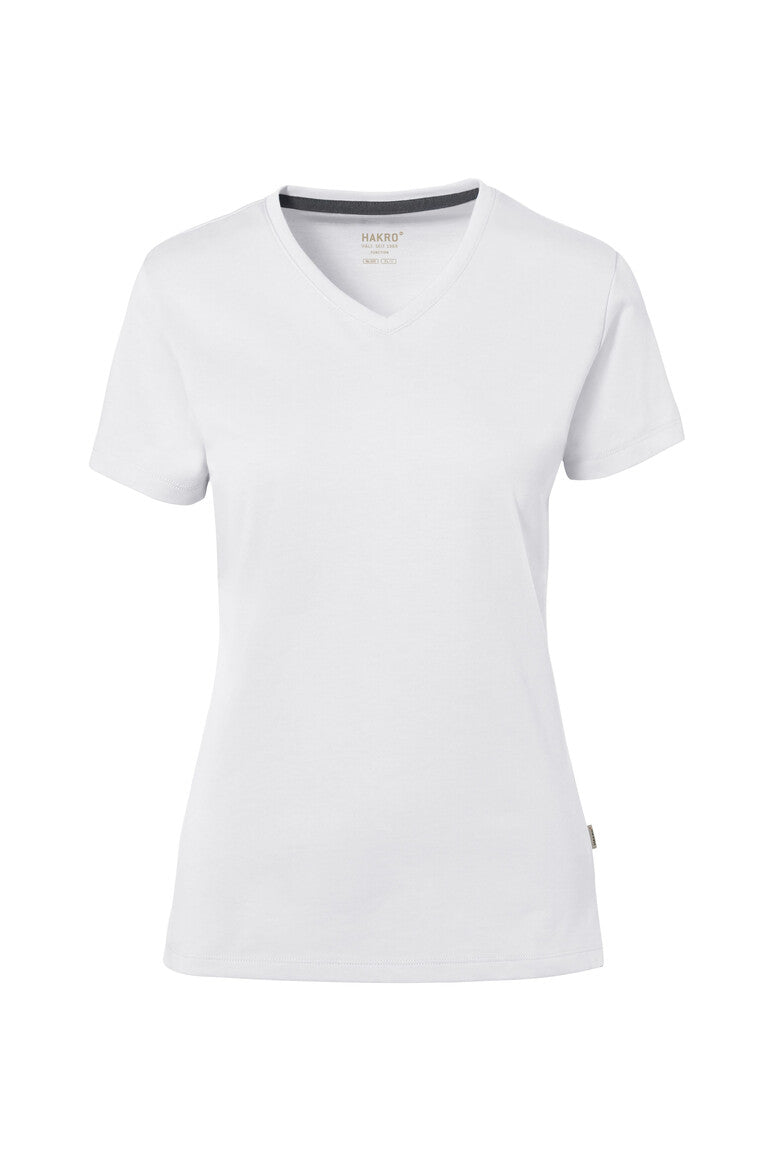 HAKRO COTTON TEC® Damen V-Shirt - weiß