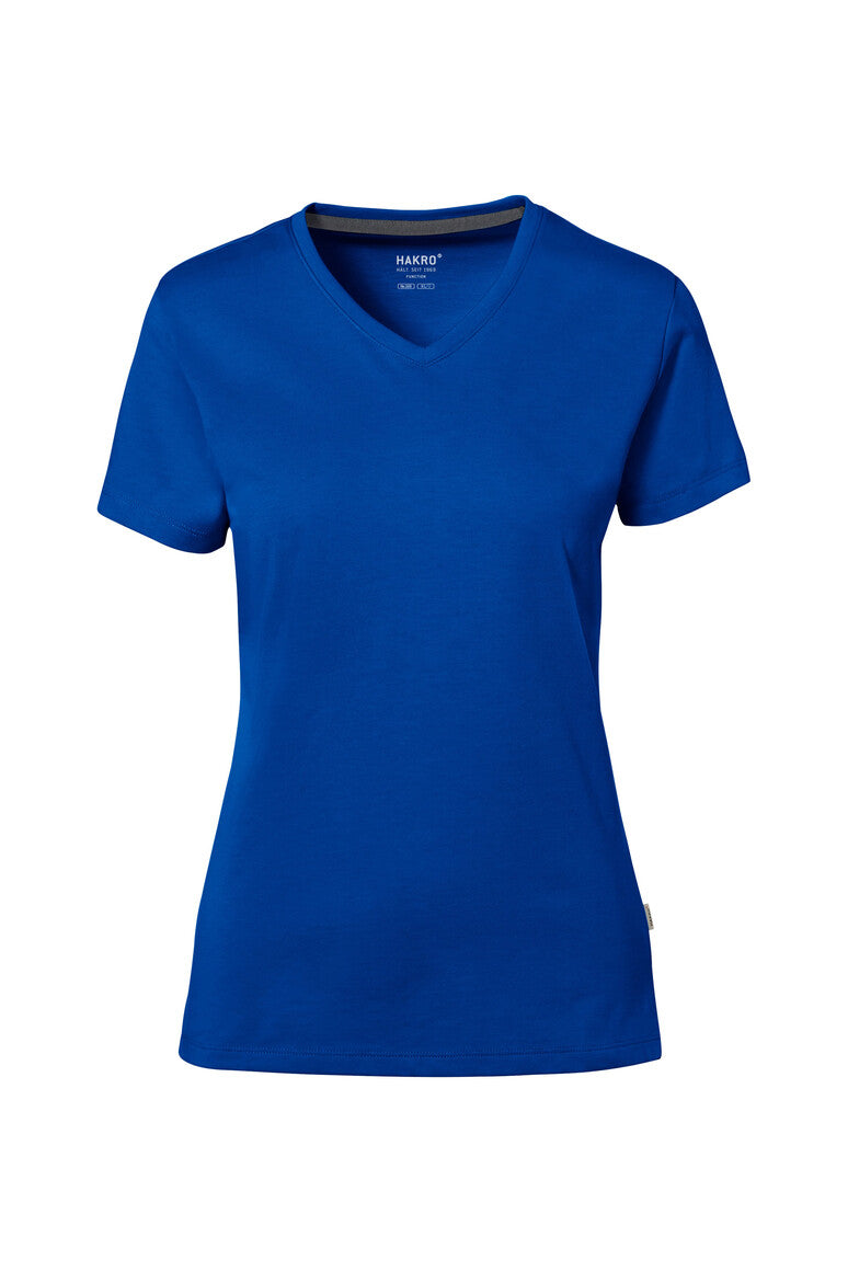 HAKRO COTTON TEC® Damen V-Shirt - royalblau