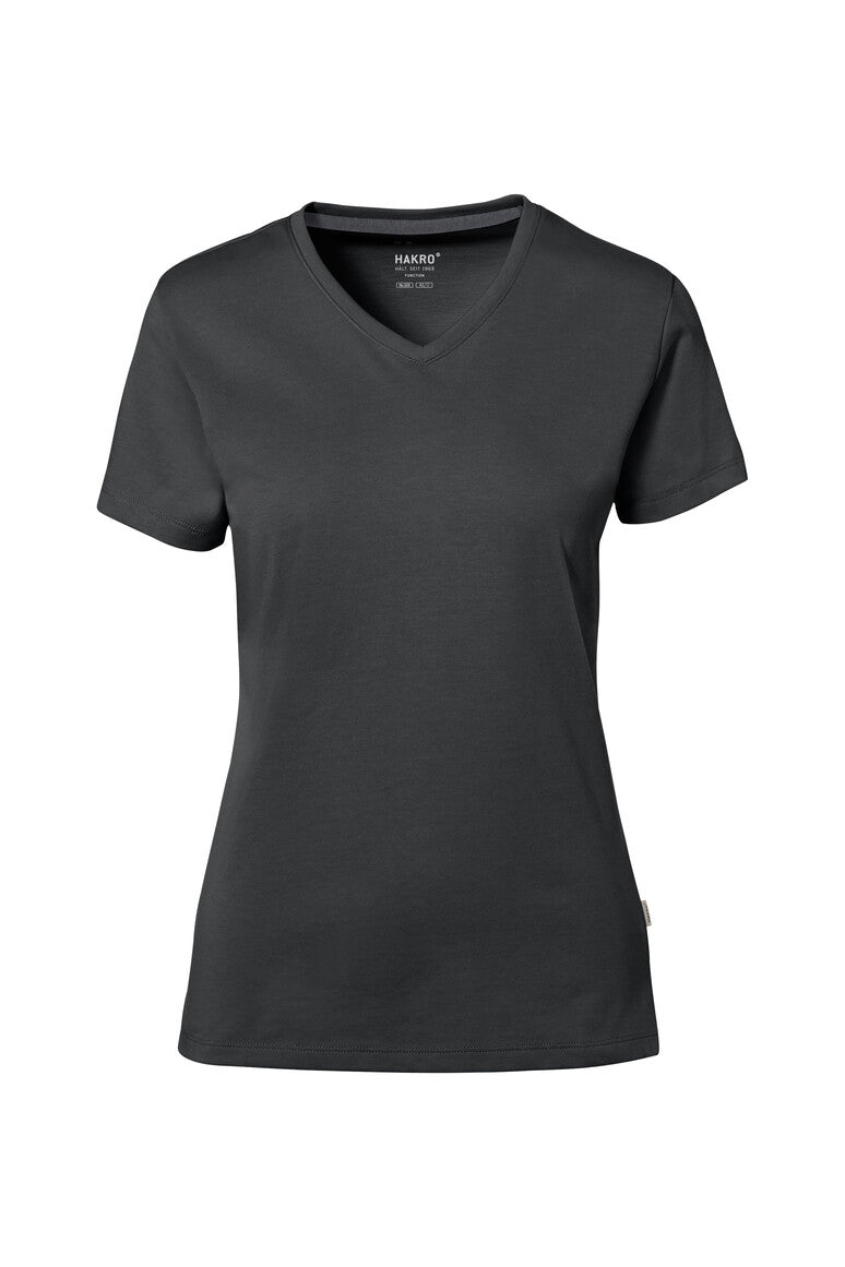 HAKRO COTTON TEC® Damen V-Shirt - anthrazit
