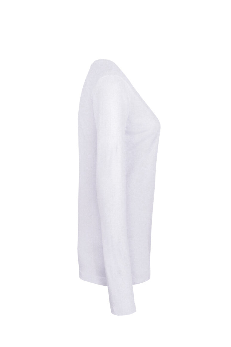 HAKRO Damen Longsleeve Classic - weiß