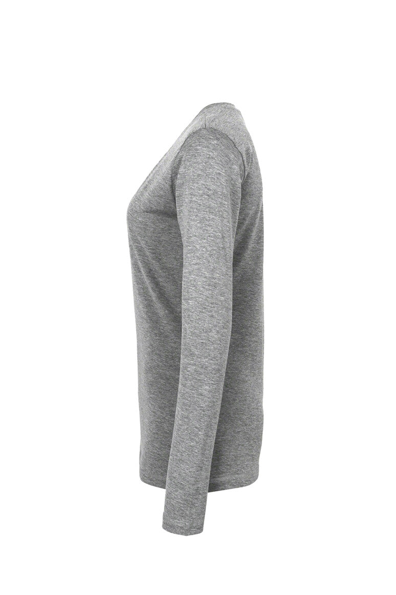 HAKRO Damen Longsleeve Classic - grau meliert