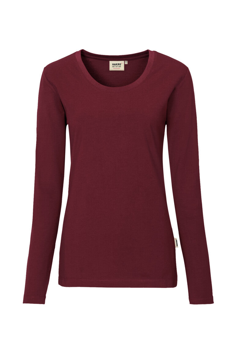 HAKRO Damen Longsleeve MIKRALINAR® - weinrot