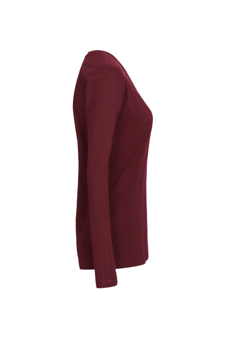 HAKRO Damen Longsleeve MIKRALINAR® - weinrot