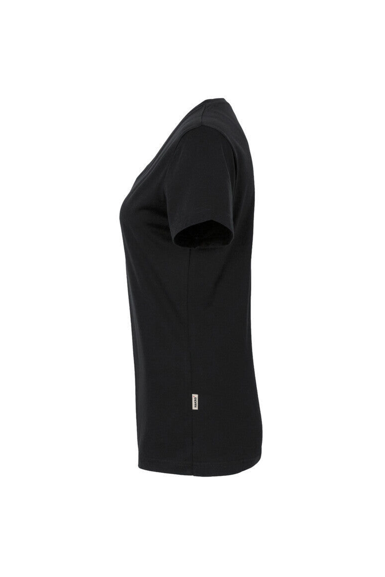 HAKRO Damen V-Shirt MIKRALINAR® - schwarz