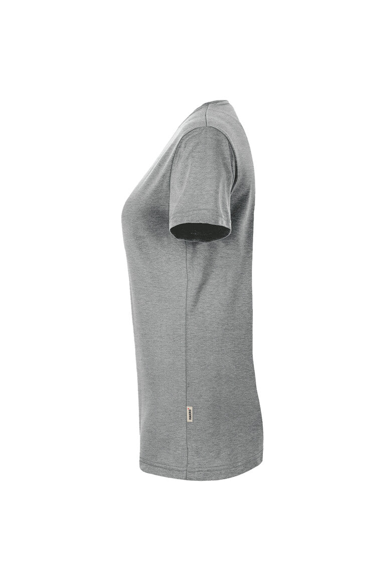 HAKRO Damen V-Shirt MIKRALINAR® - grau meliert