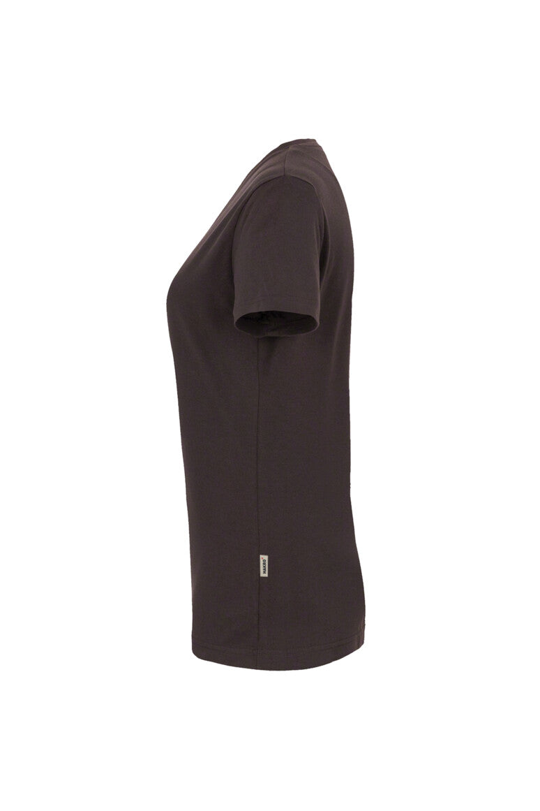 HAKRO Damen V-Shirt MIKRALINAR® - schokolade