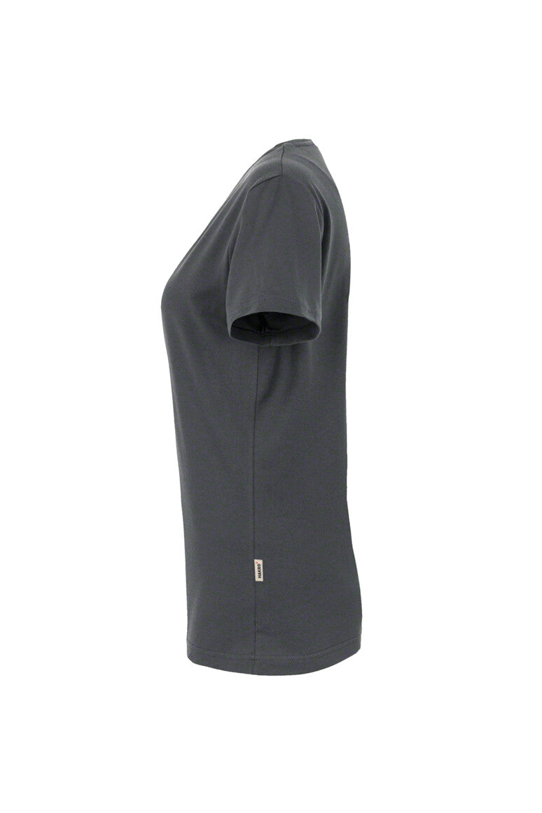 HAKRO Damen V-Shirt MIKRALINAR® - anthrazit