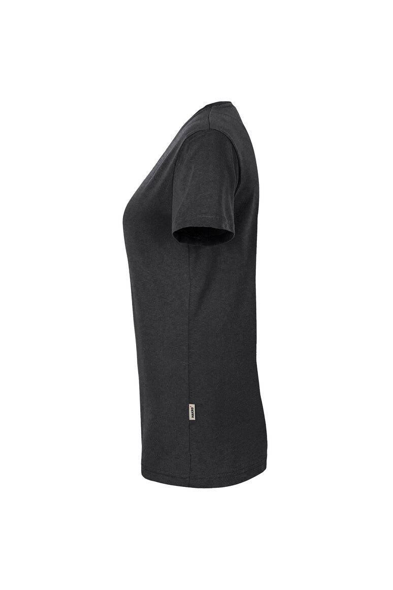 HAKRO Damen V-Shirt MIKRALINAR® - karbongrau