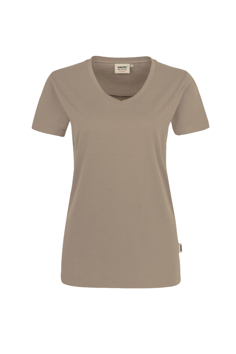 HAKRO Damen V-Shirt MIKRALINAR® - khaki