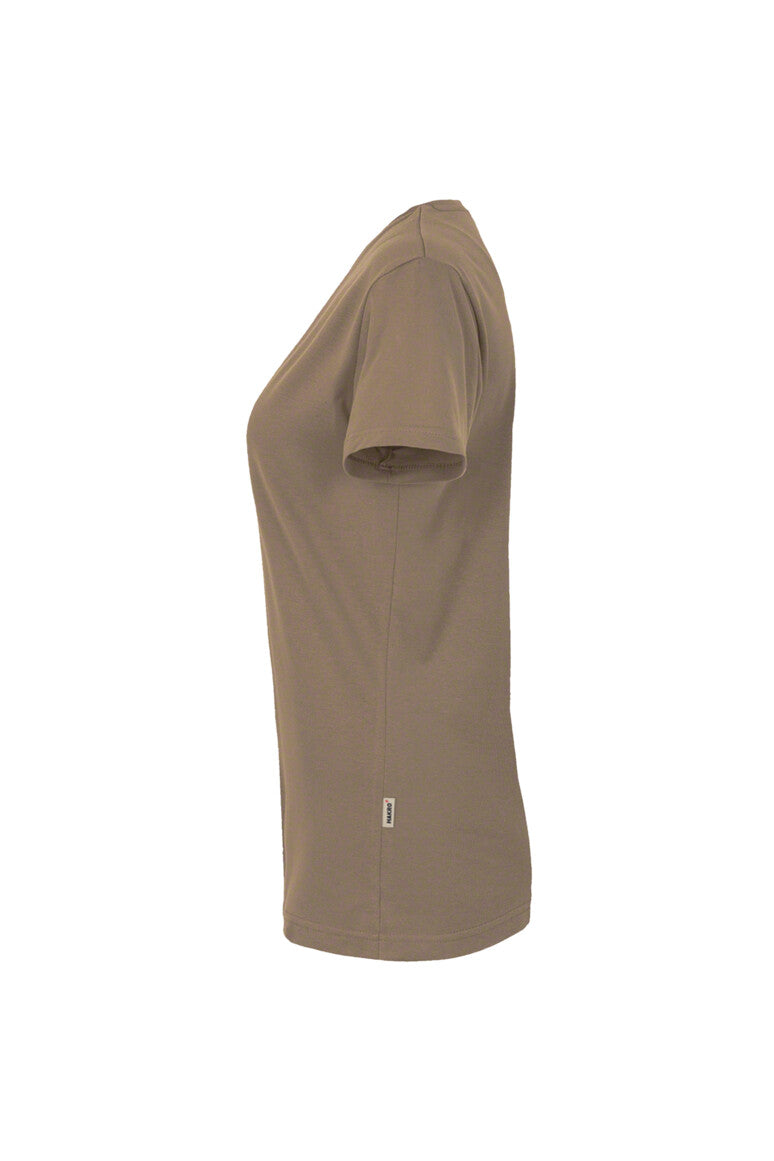 HAKRO Damen V-Shirt MIKRALINAR® - nougat