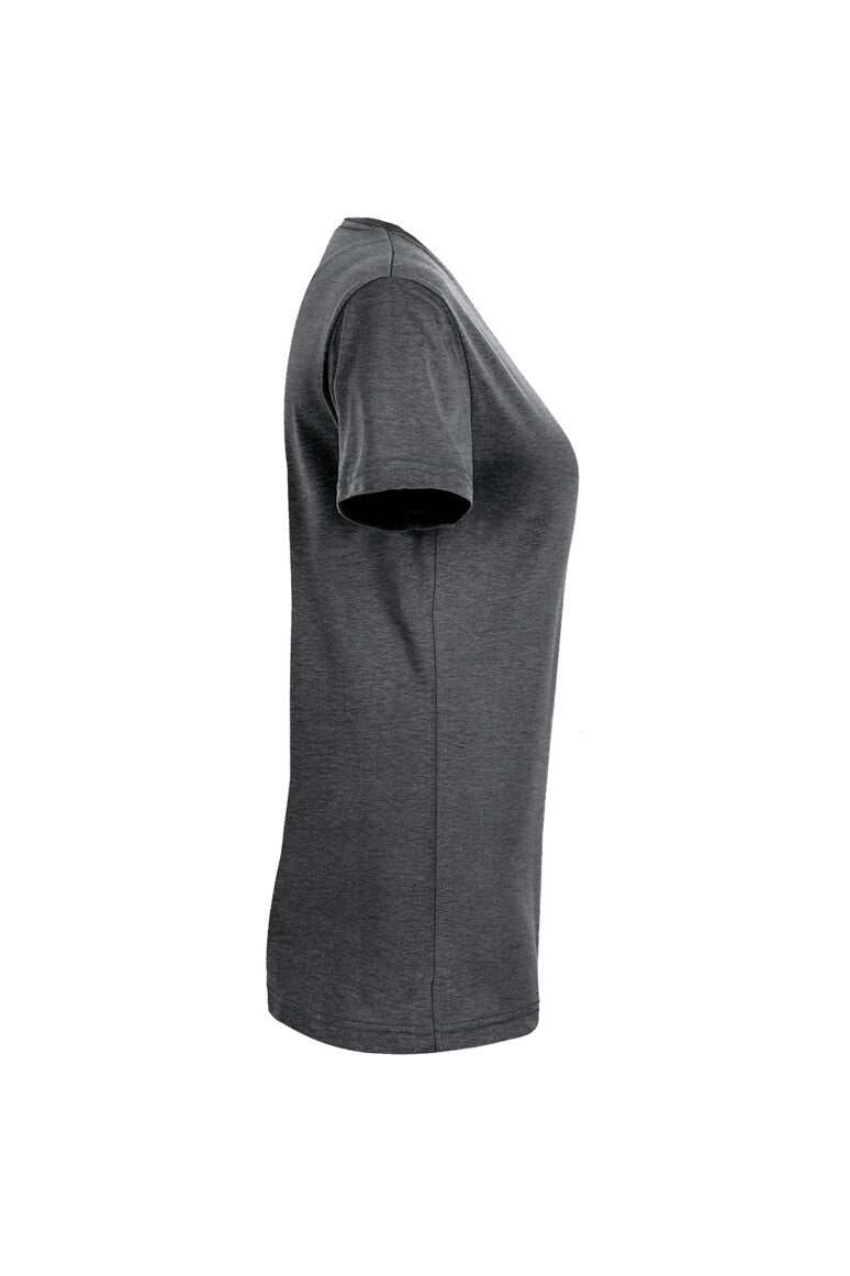 HAKRO Damen V-Shirt MIKRALINAR® - anthrazit meliert