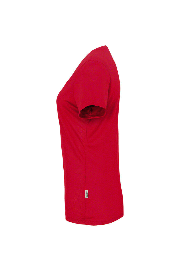HAKRO Damen V-Shirt COOLMAX® ECO - rot