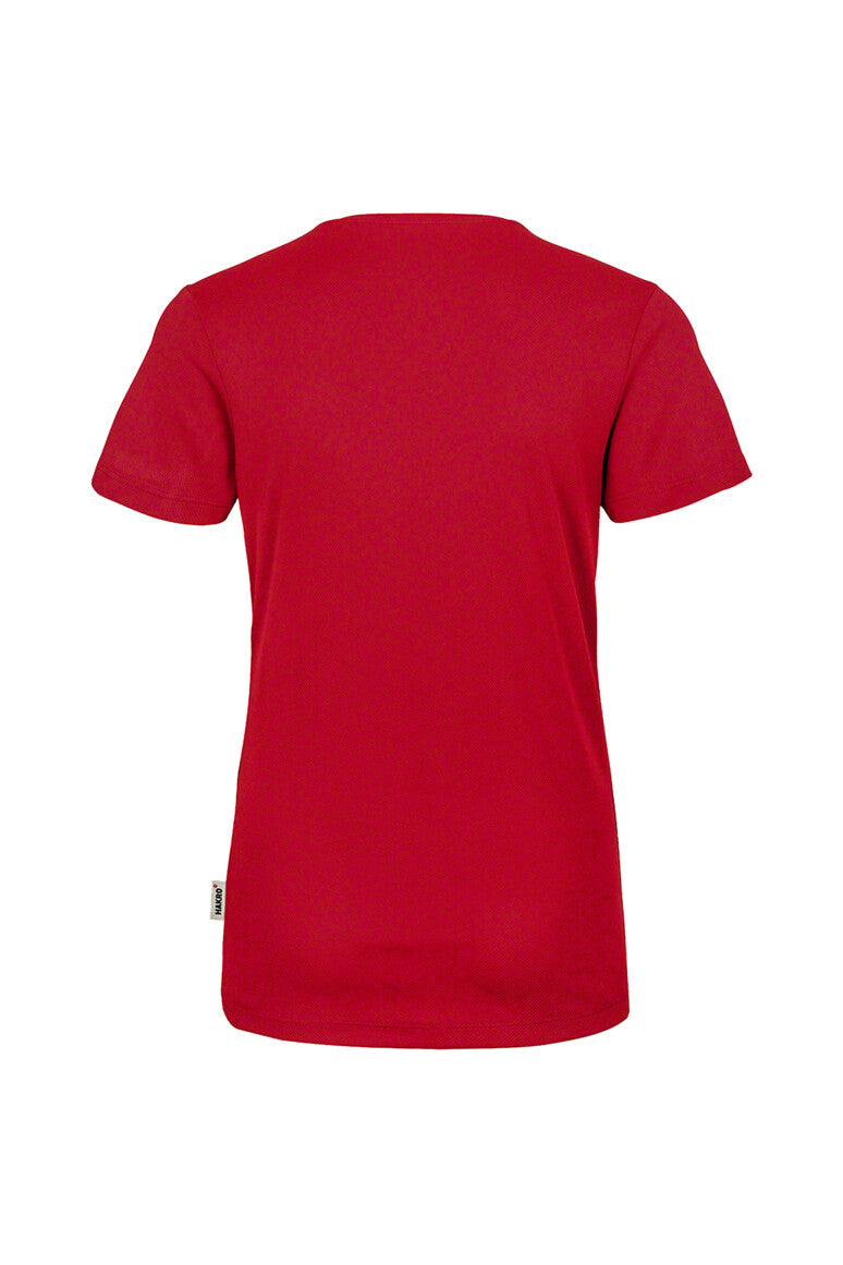 HAKRO Damen V-Shirt COOLMAX® ECO - rot