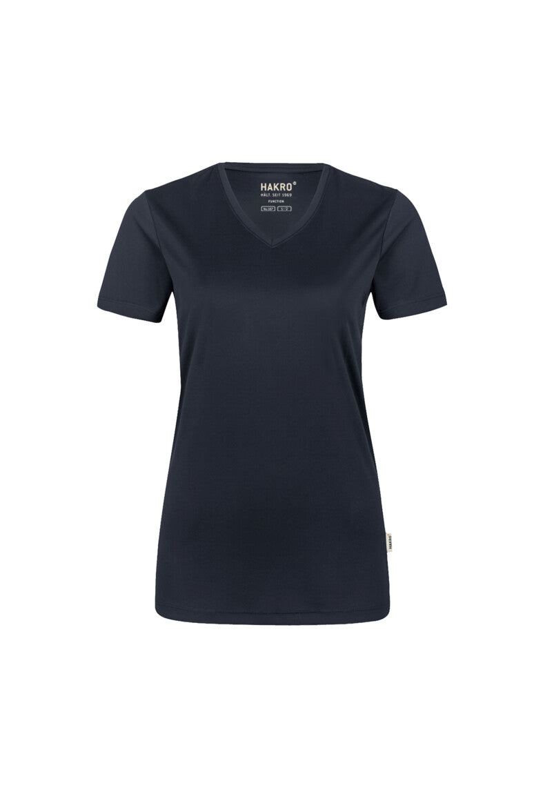 HAKRO Damen V-Shirt COOLMAX® ECO - tinte