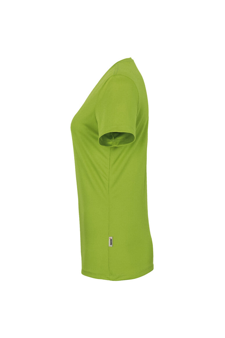 HAKRO Damen V-Shirt COOLMAX® ECO - kiwi