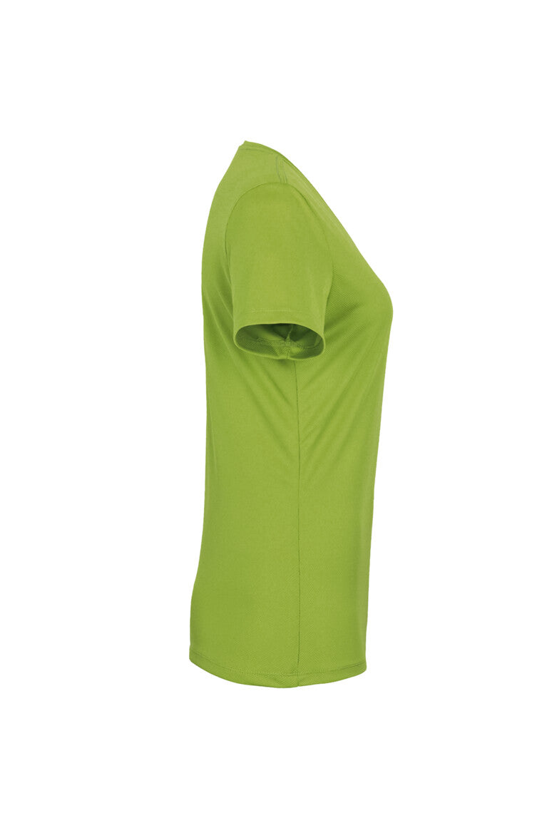 HAKRO Damen V-Shirt COOLMAX® ECO - kiwi