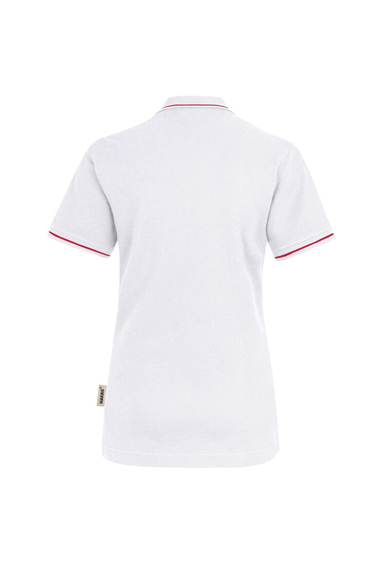 HAKRO Damen Poloshirt Casual - weiß/rot