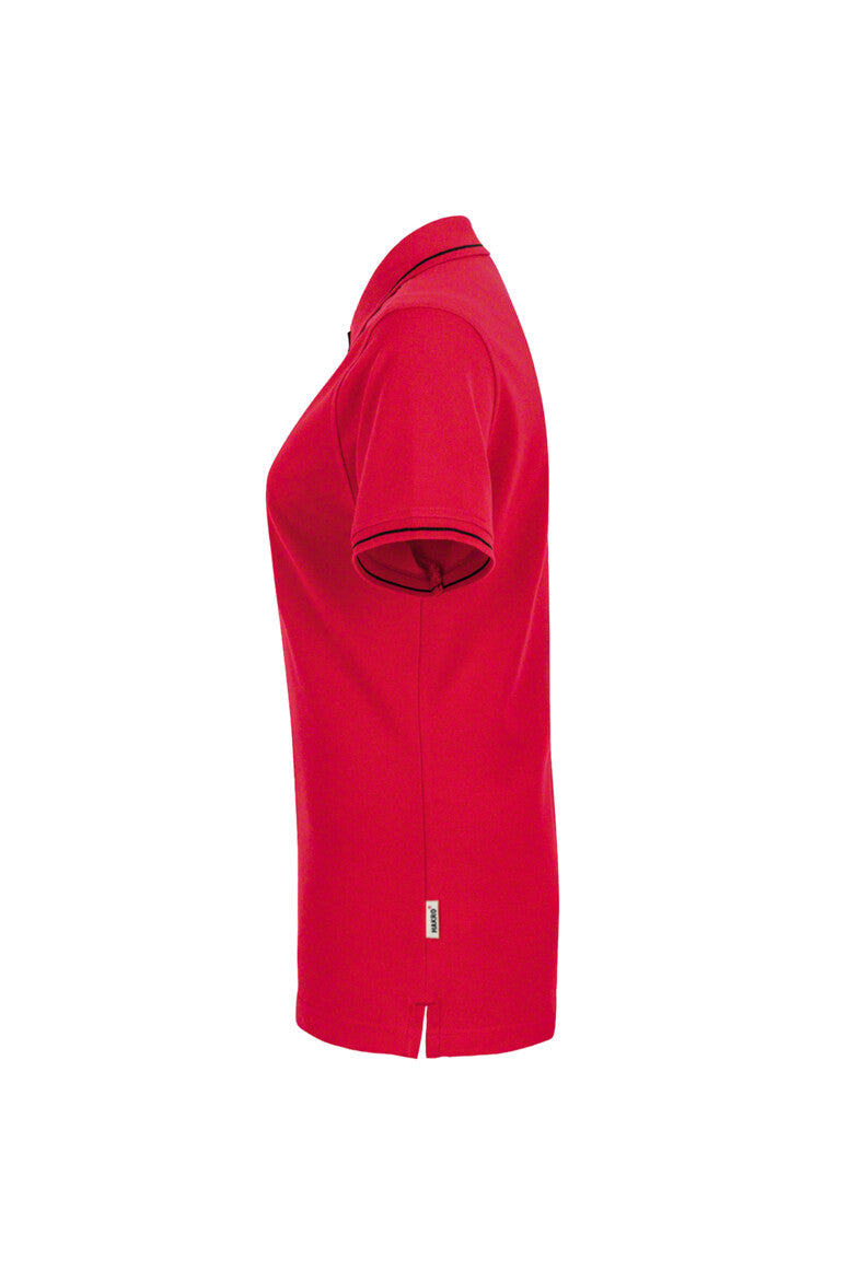 HAKRO Damen Poloshirt Casual - rot/schwarz